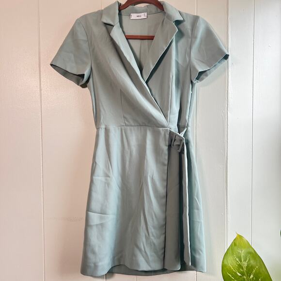 Mango Light Blue Mini Dress - Picture 2 of 12